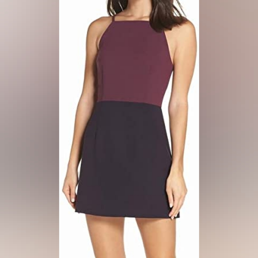 NEW French Connection Whisper Colorblock Dress Size M